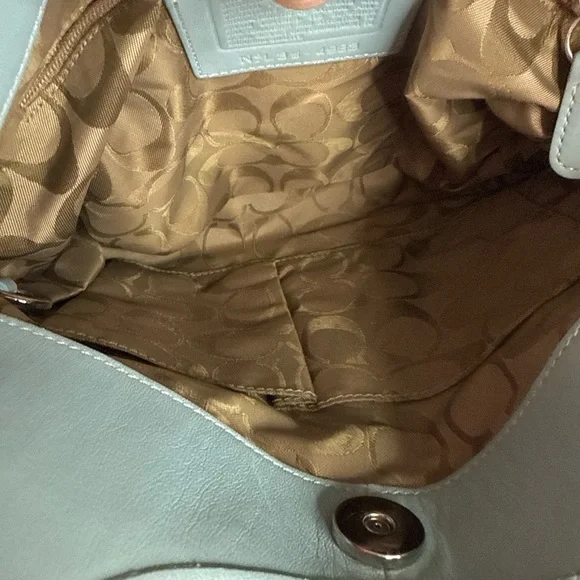 Coach Vtg Soho Soft Blue Leather Shoulder Hobo Bag 4983 Classic Purse 2003 Y2K - Picture 14 of 14